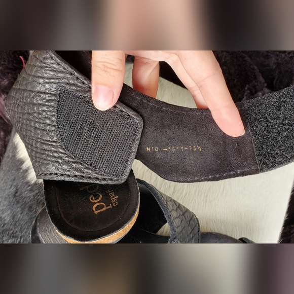 Pedro Garcia Black Textured Sandals Sz 36.5 Or Sz 6.5 - Picture 9 of 9